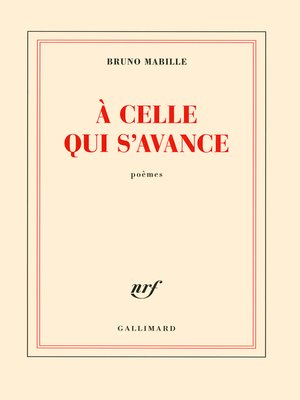 cover image of A celle qui s'avance